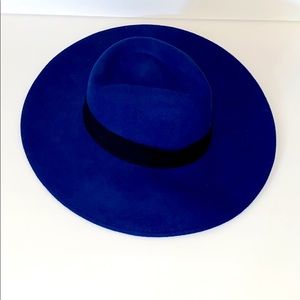 NWOT* Mango MNG Wide Brim Royal Blue Fedora